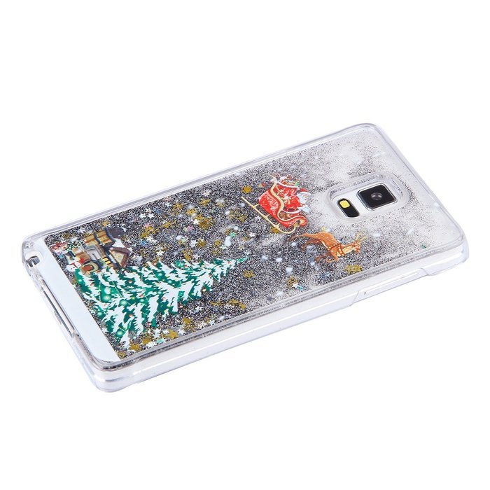 Galaxy S5 Case,Galaxy S5 Liquid Cover,PHEZEN Christmas Tree Santa Claus Design Cool Quicksand Moving Stars Bling... N15