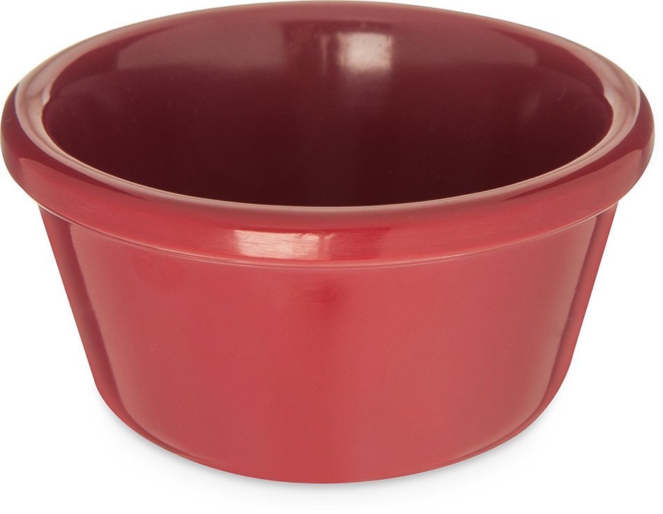 Carlisle S28058 Melamine Smooth Ramekin, 3 oz Capacity, 1.43" Height, Roma Red (Case of 48)