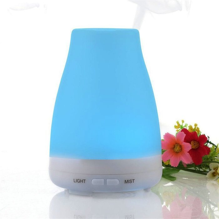 100ml Ultrasonic Aroma Diffuser Cool Mist Aromatherapy Humidifier Color LED Lights with Auto Shut-off Function... N4