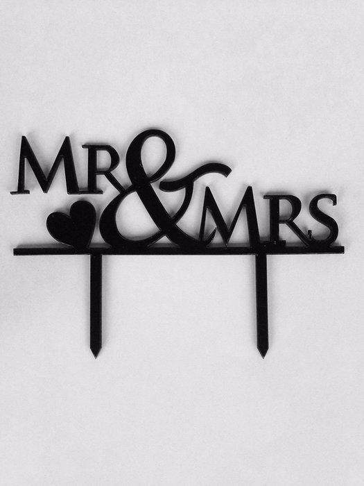 Buythrow Mr & Mrs Cake Topper,custom Wedding Cake Topper with the Heart Design,cake Decorating Supplies,cake Toppers...