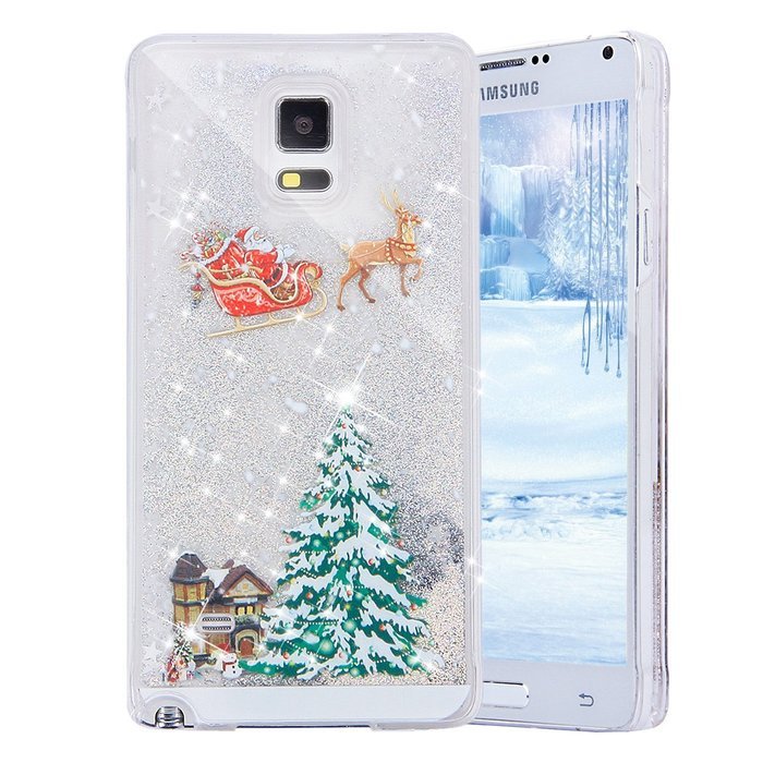 Galaxy S5 Case,Galaxy S5 Liquid Cover,PHEZEN Christmas Tree Santa Claus Design Cool Quicksand Moving Stars Bling... N23