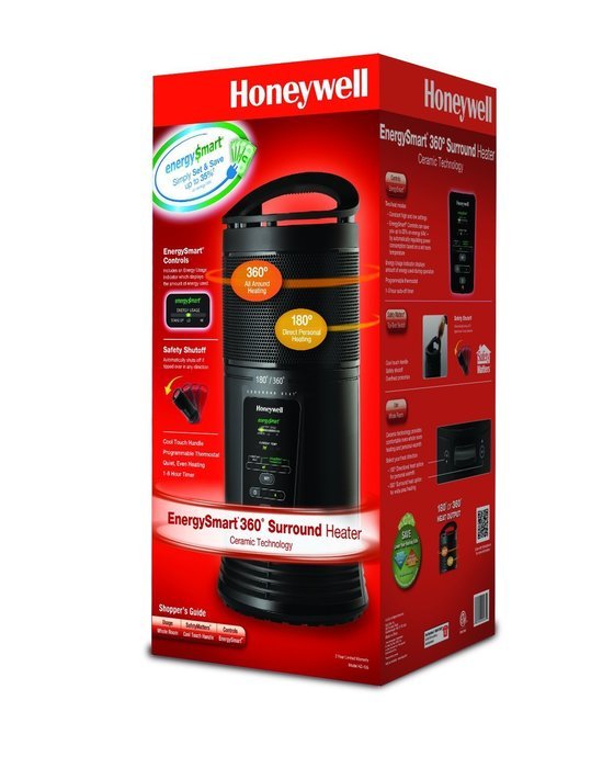 Honeywell EnergySmart Ceramic Surround Whole Room Heater - Black N2