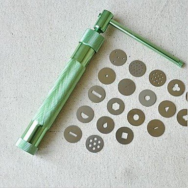 Y&XL&H 20Discs Sugarcraft Tool Sugar Paste Extruder For Clay Fimo Craft Gun Cake Sculpture Decoration