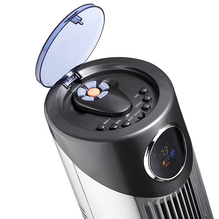 Swissler Ultra Wind 42 Inch Adjustable Oscillating Tower Fan with Smart LCD & Remote Control N3
