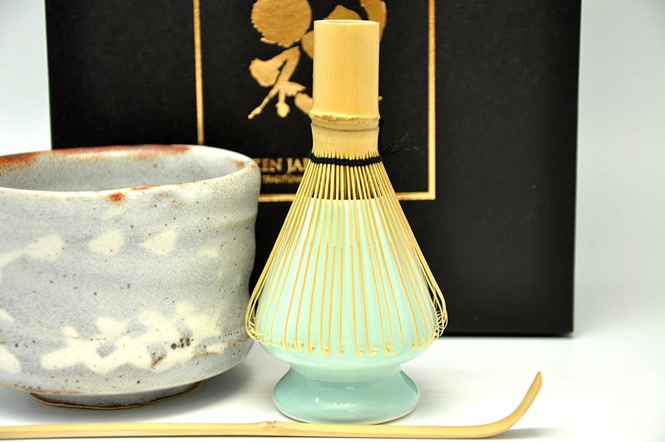 Japanese Mino Yaki ware Matcha Bowl And Tea Ceremony Set Green Tea 10.5 / 10.5 / 8.5cm (4.1 / 4.1 / 3.3inch)[7372] N3