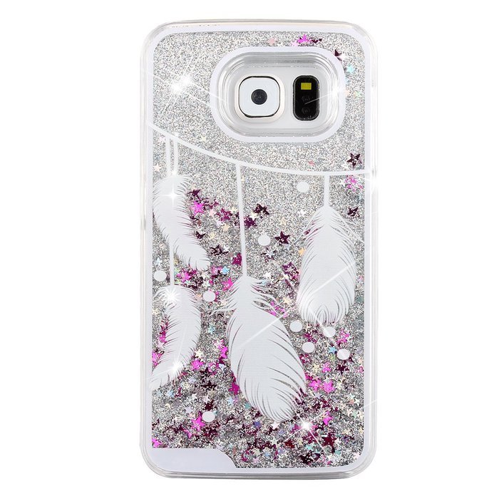 S6 Case,Galaxy S6 Case,PHEZEN Galaxy S6 Bling Case,[Crystal Clear] Creative Design 3D Funny Flowing Bling Glitter... N31