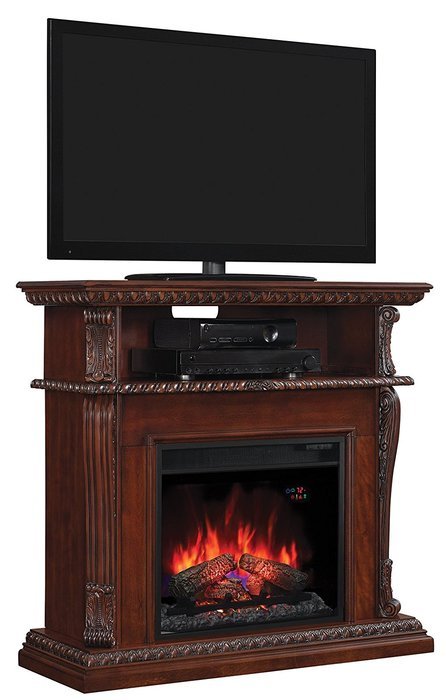 ClassicFlame 23DE1447-C233 Corinth Wall or Corner TV Stand for TVs up to 47", Vintage Cherry (Electric Fireplace... N2