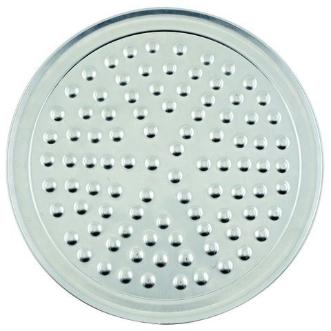 Winco APZN-16, 16"Dia Aluminum Wide Rim Pizza Tray with Nibs, Round Pizza Pan, Pizza Screen
