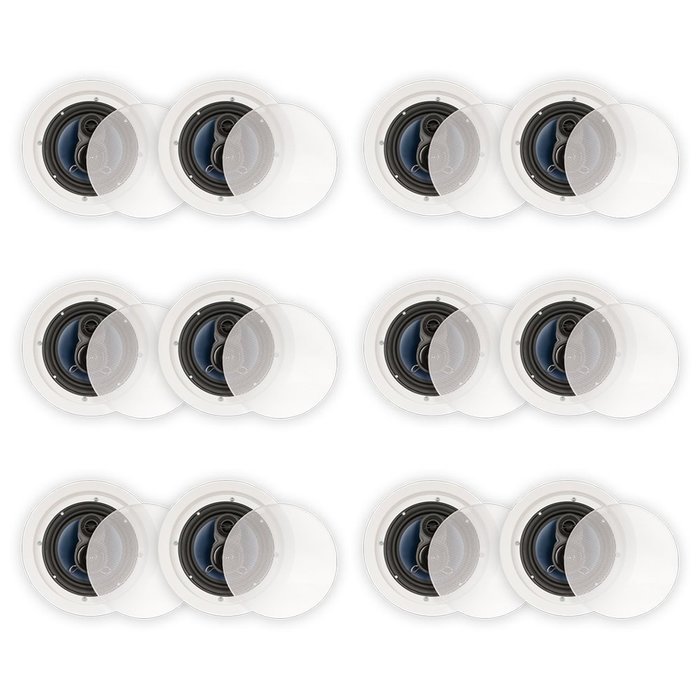 Blue Octave RC63 In Ceiling 6.5" Speakers 3 Way Home 3840 Watts New 6 Pair Pack RC63-6PR