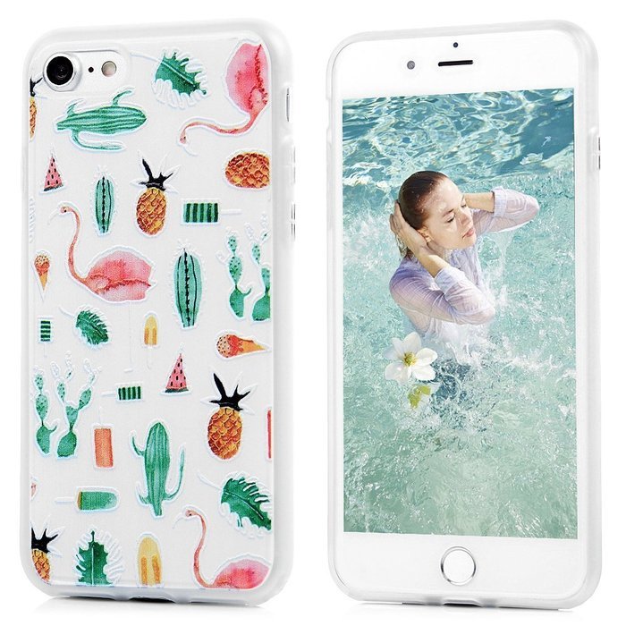 Badalink iPhone 7 TPU Case (4.7") Shockproof Soft TPU Rubber Skin Bumper Case Flexible Easy Grip with 3D Basso-relievo... N41
