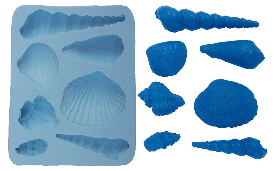 Silicone Molds Ocean Shell Decorating Fondant Gompaste Supply M4840by Ok Molds