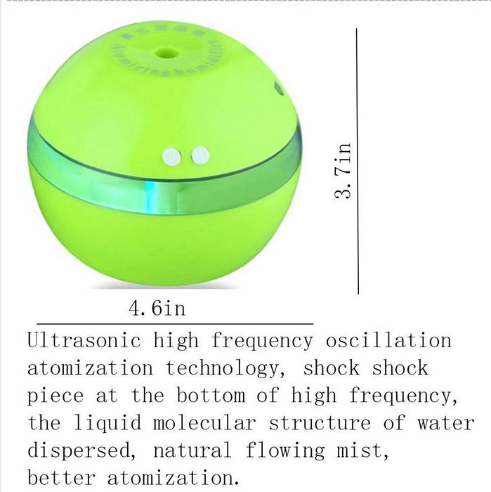 Diffuser jasmine aroma humidifier USB night light (red) N6