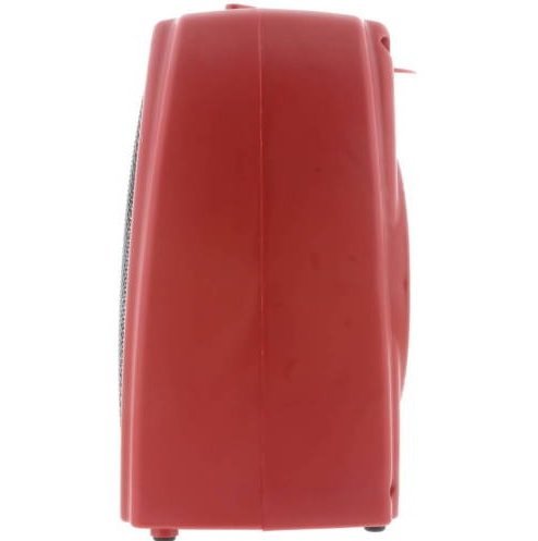 Red Ceramic Heater Powerful and Compact Portable Device with Fan 1500W 130 sq ft N4