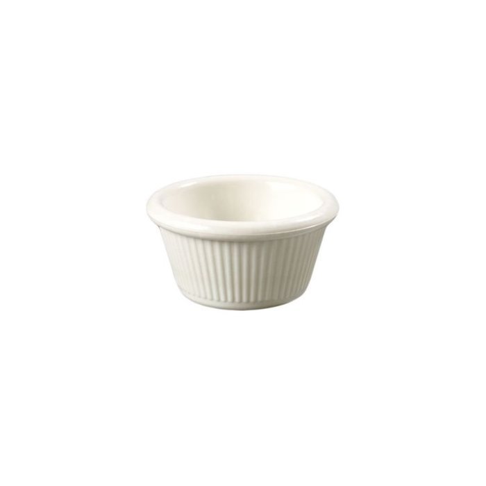 Carlisle 2 oz Bone Fluted Ramekin (06-0590) Category: Cheese Shakers