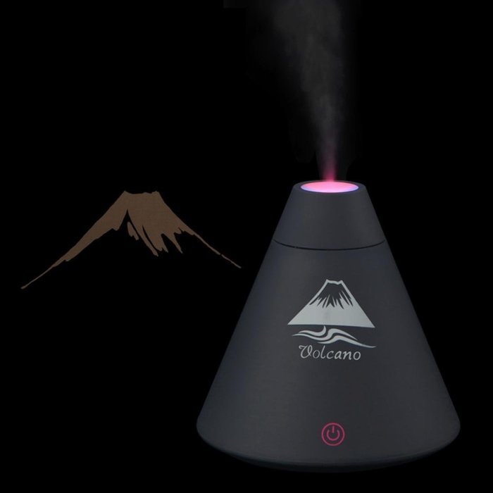 Alonea Volcano Humidifier USB Air Diffuser Purifier Atomizer LED Night Light (Pink) N6