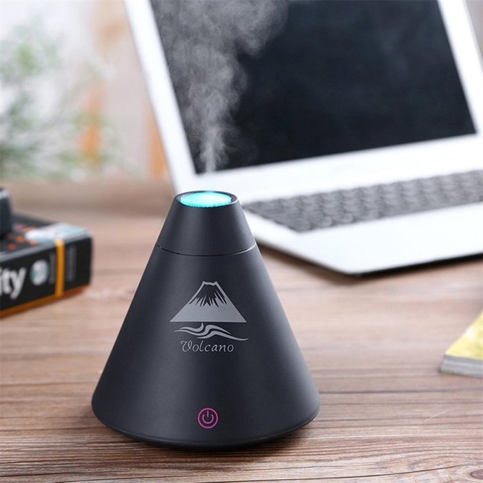 Alonea Volcano Humidifier USB Air Diffuser Purifier Atomizer LED Night Light (Pink) N7