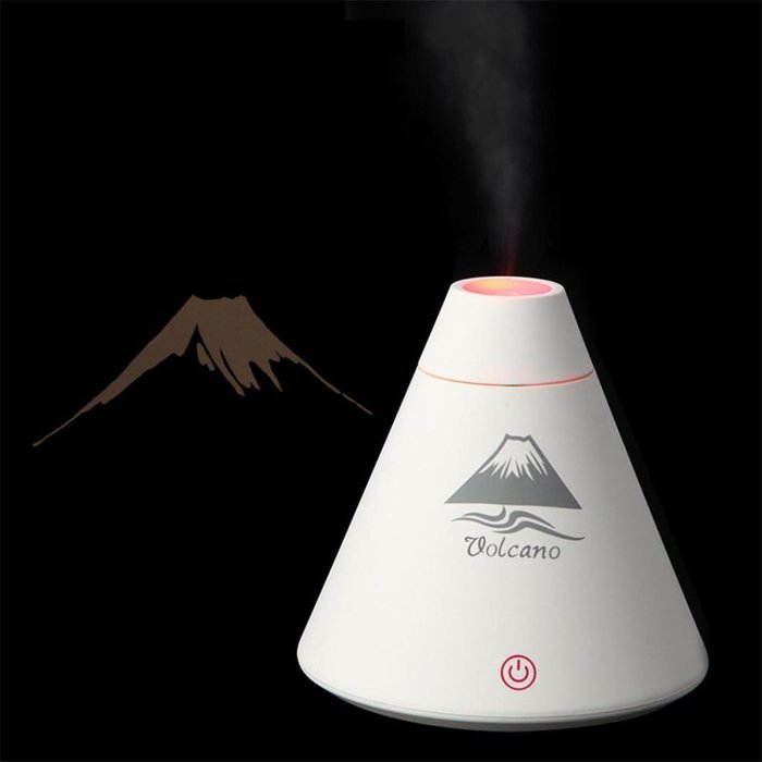 Alonea Volcano Humidifier USB Air Diffuser Purifier Atomizer LED Night Light (Pink) N9
