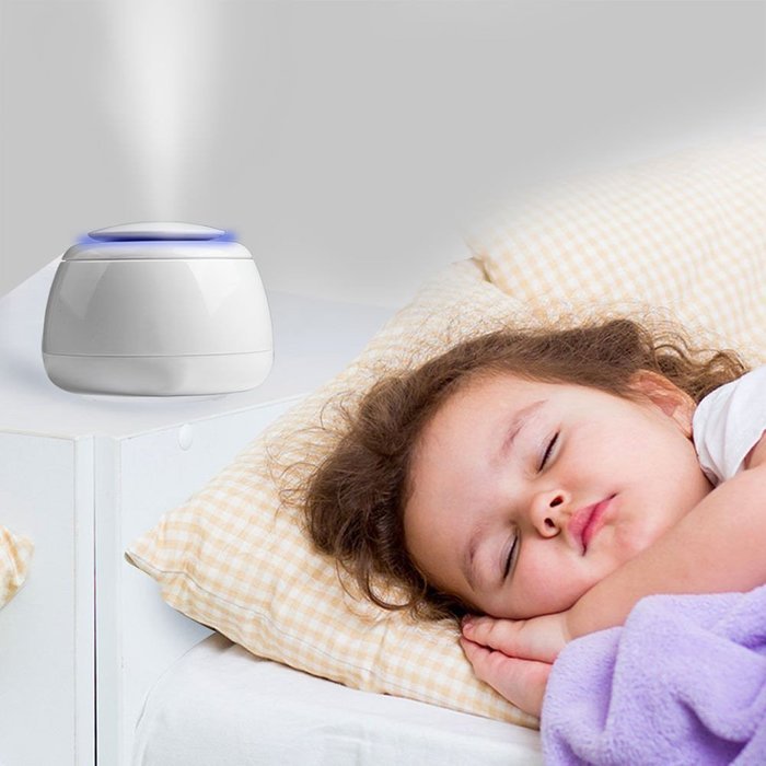 Baby Humidifier Kids Humidifier, Micropromo&reg; White USB Small Stream Mist Air Humidifier with Light for Bedroom... N3