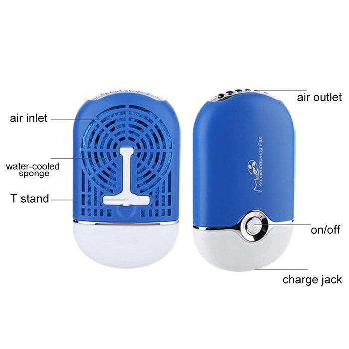2 in 1 Mini Fan with Brace Portable Refrigeration for Personal Portable USB Rechargeable Bladeless Handheld Blower... N11