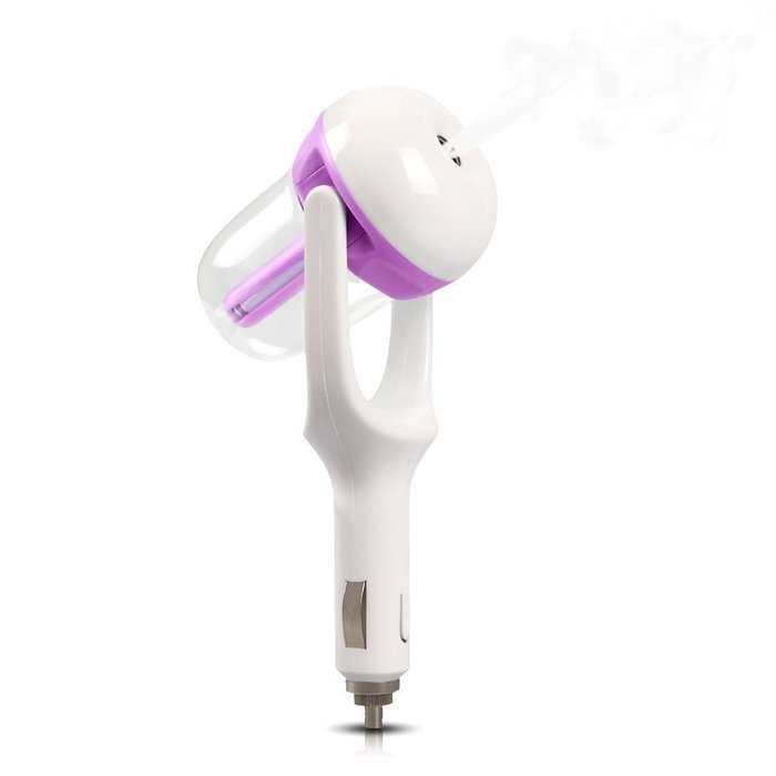 Mini Car Humidifier,Essential Oil Aroma Diffuser,Portable 180&deg;Swivel Mist Purifier FS With Car Charger Port,50...