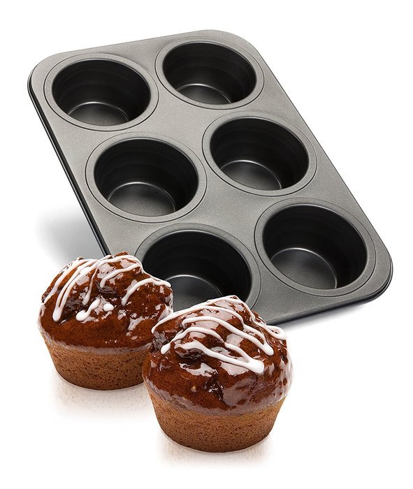 Zenker 7013 "Deluxe" Muffin Tin, Black/Metallic, 15.16 x 10.43 x 1.97"