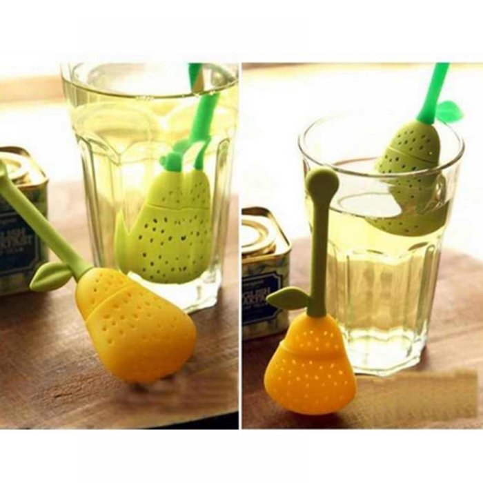 MAXGOODS Fine Silicone Pear Tea Leaf Strainer Herbal Spice Infuser Teacup Teapot Filter Diffuser N2