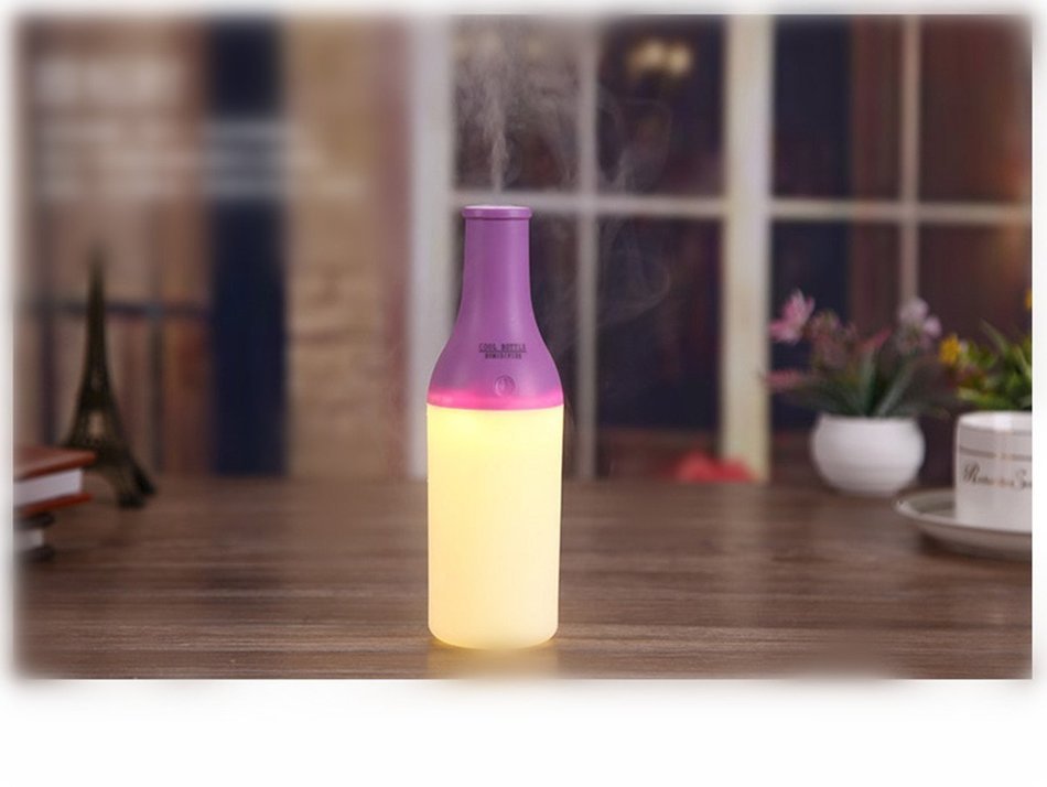 Missley usb Budweiser Humidifier Night light Small size for office living room car (Purple) N6