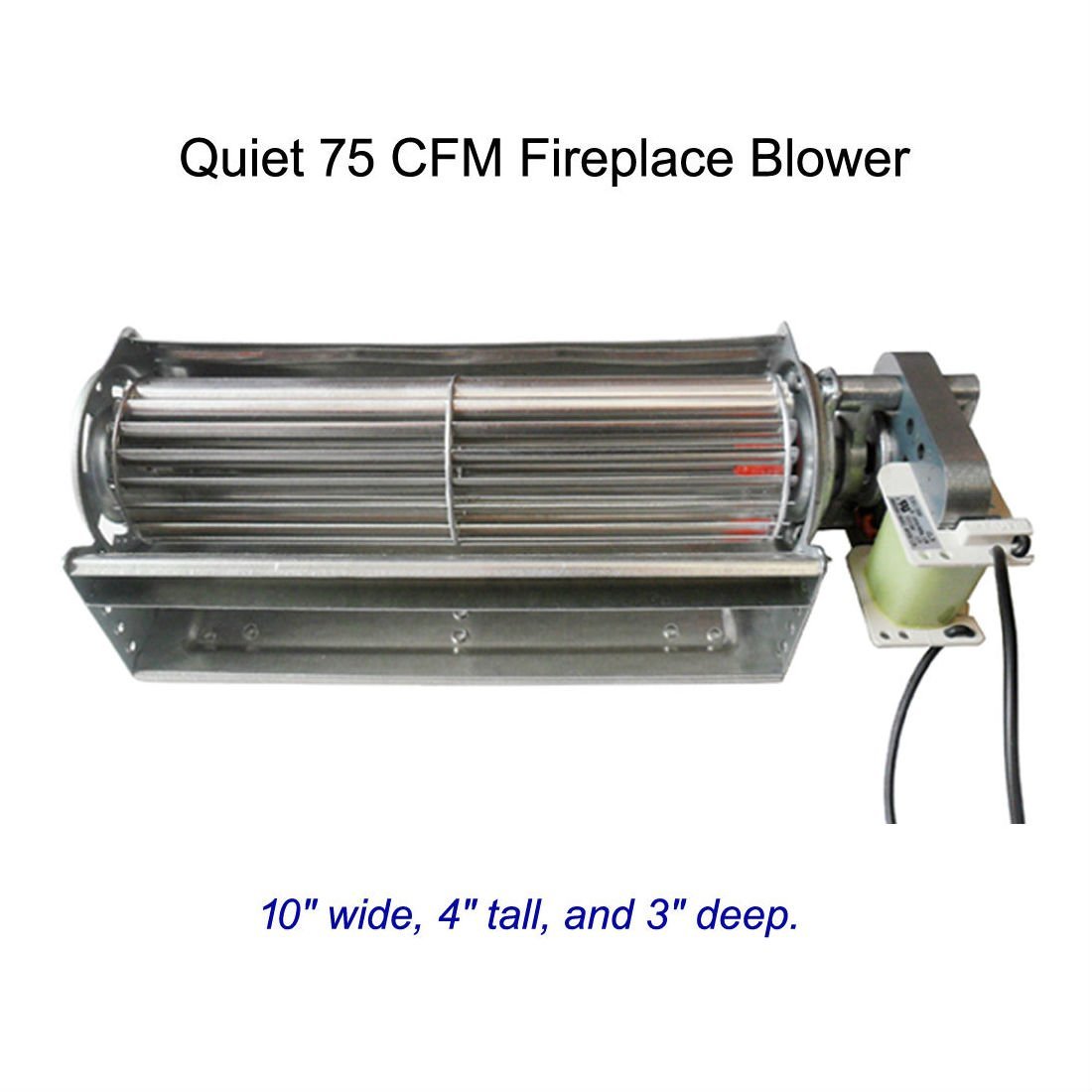 Universal 75 CFM Fireplace Stove Squirrel Blower Fan Replacement Top