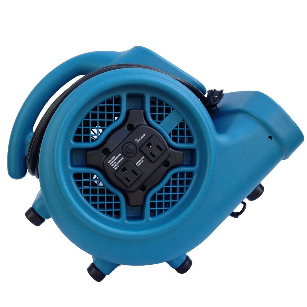 XPOWER X-400A 1/4 HP 1600 CFM 3 Speed Air Mover with Dual Outlets for ...