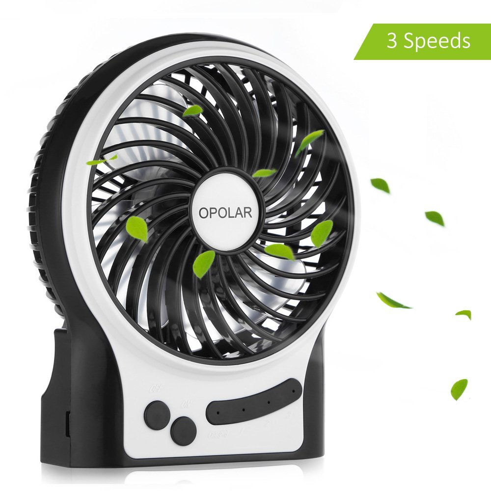 OPOLAR Portable Rechargeable Fan, Mini USB Fan with Upgraded 2200mAh LG ...