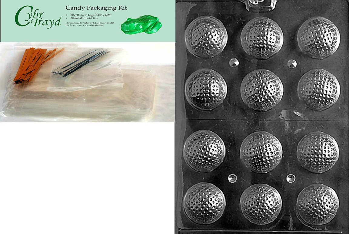 Cybrtrayd S051 Golf Balls 3D Chocolate Candy Mold With Exclusive ...