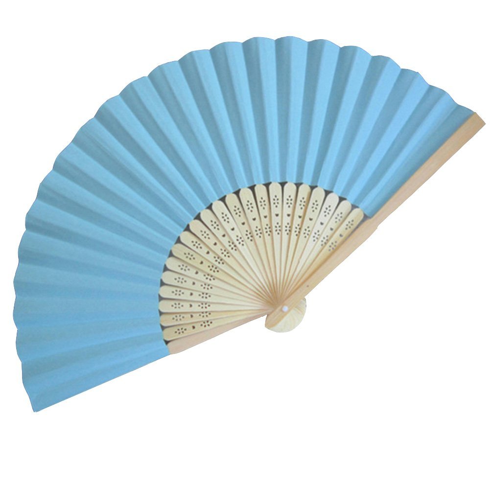 Weixinbuy Summer Folding Hand Held Paper Fans Wedding Party Decor ...