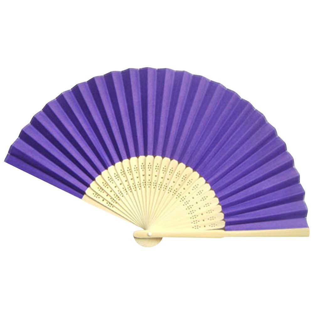 Weixinbuy Summer Folding Hand Held Paper Fans Wedding Party Decor ...