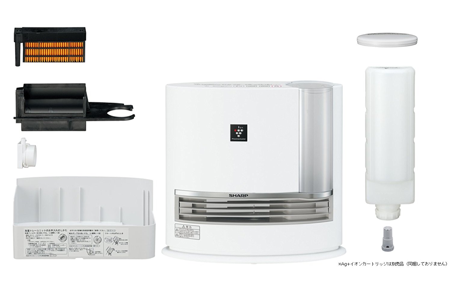 HX-C120-W white ceramic fan heater with humidifier SHARP