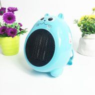Energy-saving Portable 2-Speed Electric Fan Heater Cute Animal Household Warmer (Blue) N8