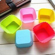 Sher 7CM Square Cake Mold Ice Jelly Chocolate Mold,Silicone 7&iexcl;&Aacute;7&iexcl;&Aacute;3.3 CM(2.8&iexcl;&Aacute;2.8&iexcl;&Aacute;1.3 INCH)