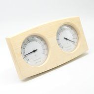 Double Sauna Wooden Hygrothermograph Thermometer Hygrometer Sauna Room Accessory N5