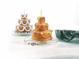 Happy Birthday fully 3 dimensional metal non-stick coating Baking Mould from RBV Birkmann by FINE European Stuff N2