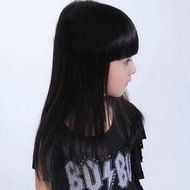Spritech(TM) Children's Lovely Stylish Deep Brown Fluffy Realistic Long Straight Hair Wig Fiber Synthetic Wig... N5