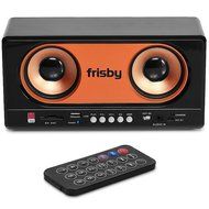 Frisby Portable Rechargeable Stereo Speakers Sound Box USB SD MMC FM Radio with Remote N2