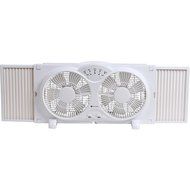 Avalon Twin Window Fan with 9 Inch Blades, High Velocity Reversible AirFlow Fan, LED Indicator Lights Adjustable... N5