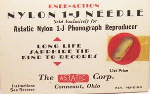 PHONOGRAPH NEEDLE GENUINE ASTATIC N32-3S N32 N1-J ASTATIC 1-J 78 RPM