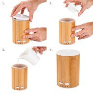 200ml Aromatherapy Essential Oil Diffuser,Ultrasonic Aroma Humidifier (Up to 8H Use, Mist Control, Waterless Auto... N12