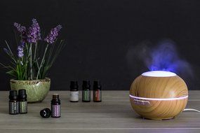 200ml Aromatherapy Essential Oil Diffuser,Ultrasonic Aroma Humidifier (Up to 8H Use, Mist Control, Waterless Auto... N13