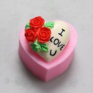Y&amp;XL&amp;H Valentine Rose Love You Chocolate Silicone Molds,Cake Molds,Soap Molds,Decoration Tools Bakeware