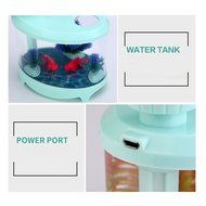 Mini Ultrasonic Fish Tank Mist Humidifier Premium Humidifying Unit with Portable USB Night Light Air Purifier... N22