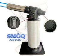 SMOQ Afficio Creme Brulee Ramekins with Precision Culinary Torch SMQ-113, Baking, Dipping Bowl, Souffle (White...