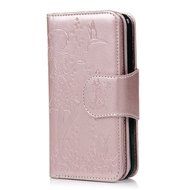 Badalink iPhone 7 Wallet Case (4.7&quot;) 9 Card Slots Plastic Mirror Flip Stand Case Embossed Flower Girl PU Leather... N20