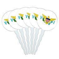 Set of 6 Cupcake Picks Toppers Decoration Country National Flag T-Z - Turkey National Country Flag N2