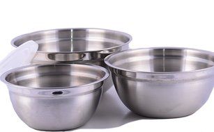 Cuissentials Stainless Steel Mixing Bowls Kitchen Deep with Plastic Lids Set of 3 Prep Bowls Fine Dining 6 Pieces...